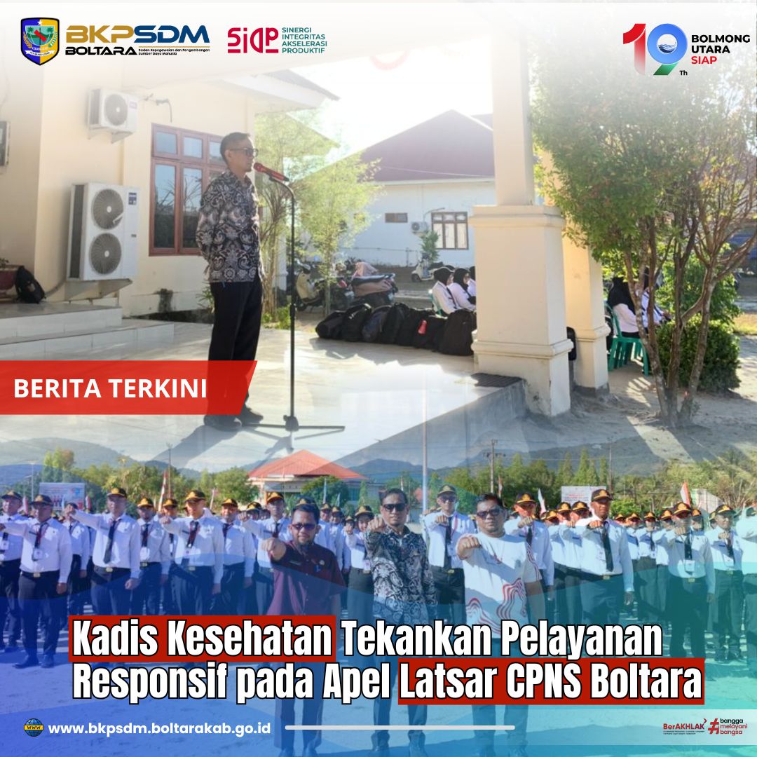 Kadis Kesehatan Tekankan Pelayanan Responsif Pada Apel Latsar CPNS Boltara