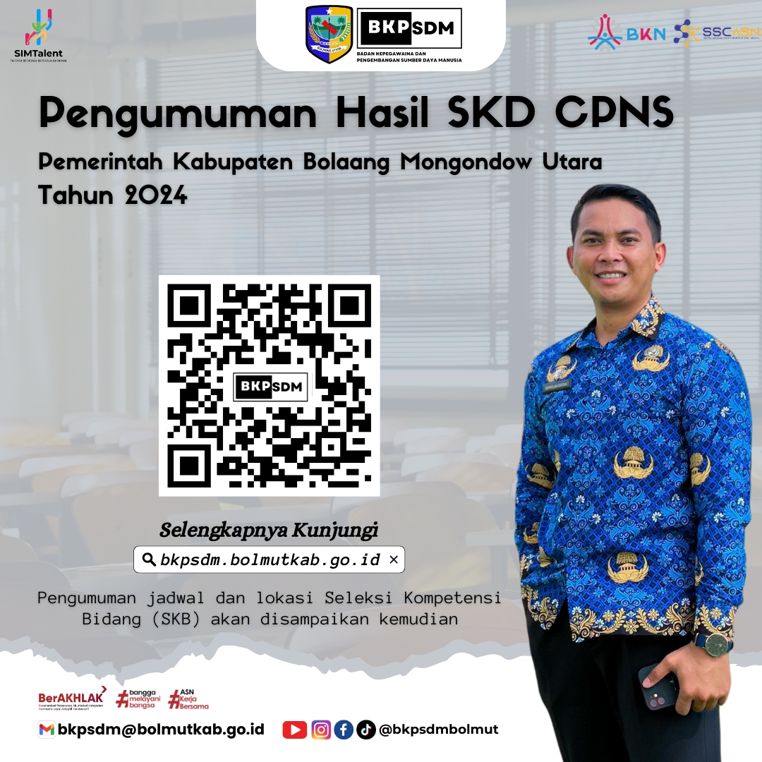 PENGUMUMAN SKD CPNS BOLMUT TAHUN 2024