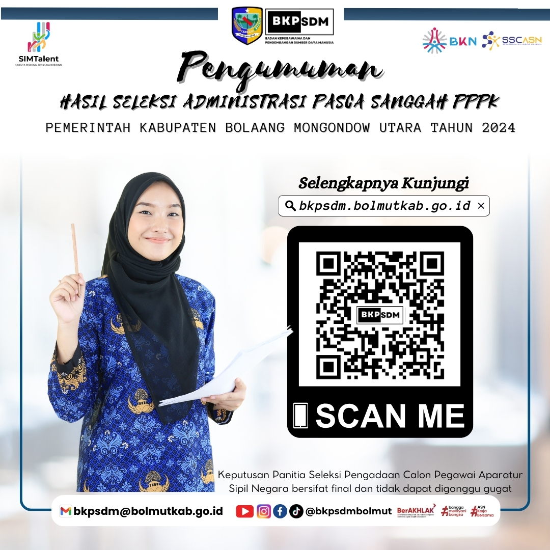 HASIL SELEKSI ADMINISTRASI PASCA SANGGAH PENGADAAN PPPK TAHUN 2024