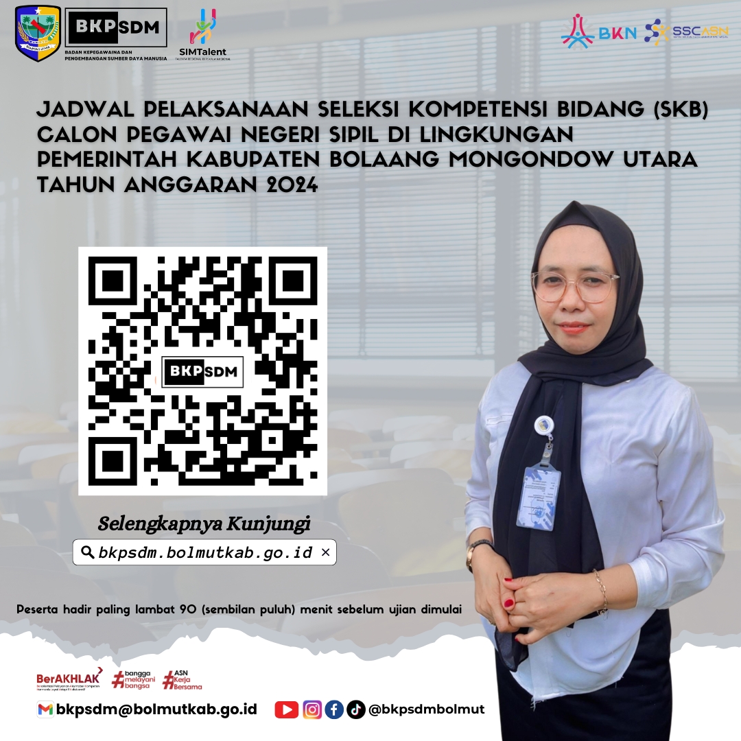 Jadwal Pelaksanaan Seleksi Kompetensi Bidang (SKB) CPNS Pemerintah Kabupaten Bolmut Tahun 2024